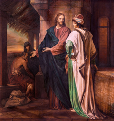 Christ and the Rich Young Man, Chiesa di Santi Quattro Evangelisti, Milan by Ahtos Renzo Briosch, Heinrich Hofmann,  1889  © Alamy
