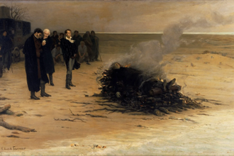 The Funeral of Shelley  by Louis Édouard Fournier 1889 © Walker Art Gallery, Liverpool