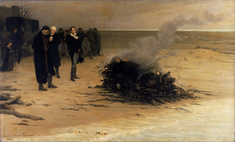 The Funeral of Shelley by Louis Édouard Fournier 1889 © Walker Art Gallery, Liverpool
