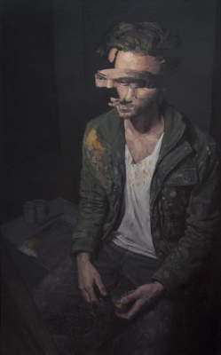 Blurred Lines,  painting by Adam Lupton, 2016. Oil on canvas. © Image courtesy of the artist, Adam Lupton
