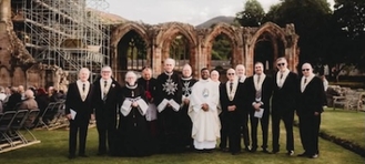 Celebrants with representatives of the Cistercian Order, church leaders and local dignitaries