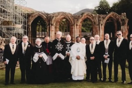 Celebrants with representatives of the Cistercian Order, church leaders and local dignitaries