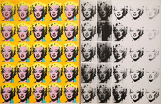 Marilyn Diptych, Painting by Andy Warhol, 1962  Silkscreen and paint on canvas  © Alamy