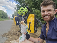 Selfie by the roadside in France © Andrew Foote