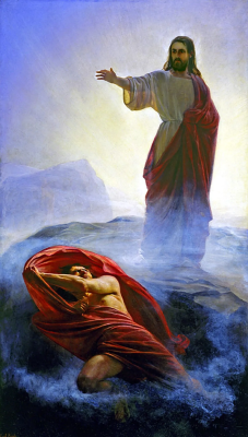 Jesus casting away Satan,  by Carl Heinrich Bloch, painted in the 1870's © Frederiksborg Palace, Copenhagen