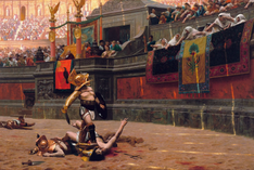 Pollice Verso,   by Jean-Léon Gérôme, 1872,  Oil on canvas  © Phoenix Art Museum, Phoenix, Arizona