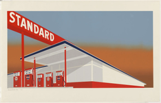 Standard Station,  Painting & Print by © Ed Ruscha, 1966  / Museum of Modern Art, New York