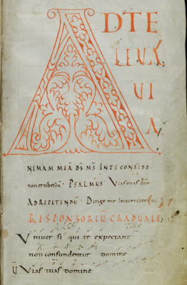 Gradual from St Gallen, MS 359, introit page around 922-925, ink on vellum © St Gallen, Stiftsbibliothek, Cod Sang 359