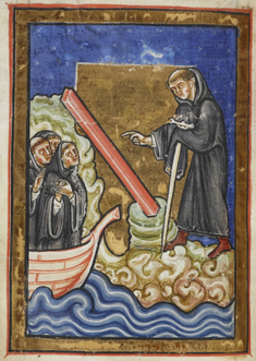 Illumination from The Life of St Cuthbert, Durham, 12th century, f.45v; Yates Thompson MS 26 © British Library, London