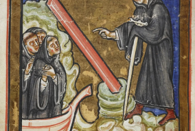Illumination from The Life of St Cuthbert, Durham, 12th century, f.45v; Yates Thompson MS 26 © British Library, London