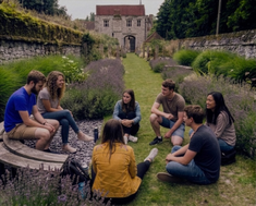 Youth group in Peace Garden