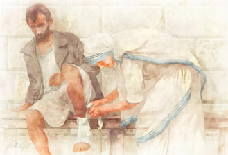 Mother Teresa, watercolour by John Alan Warford, 2017 © John Alan Warford, all rights reserved