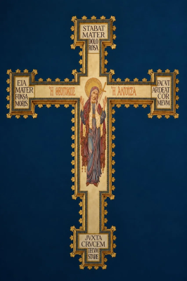 The Great Rood of Westminster Cathedral, carved in Bruges. Painted by William Symons after design by John Francis Bentley © Westminster Cathedral / Christian Art / Emmett Glynn