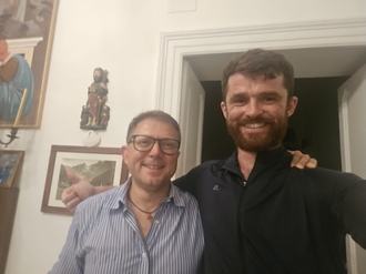 Andrew with Fr Matteo Ceccarelli in La Spezia
