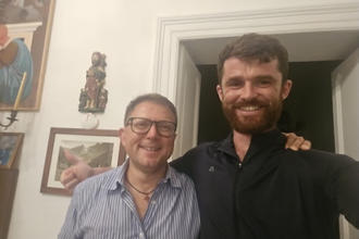 Andrew with Fr Matteo Ceccarelli in La Spezia