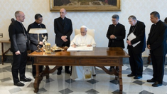 Pope Leo signs A Journey of Faith - Vatican Media