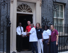 Simon Giarchi, Caritas Plymouth; Montfort, JRS, Kate Nightingale SVP, Angela, JRS UK, Fiona Ranford , CSAN