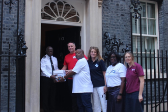 Simon Giarchi, Caritas Plymouth; Montfort, JRS, Kate Nightingale SVP, Angela, JRS UK, Fiona Ranford , CSAN