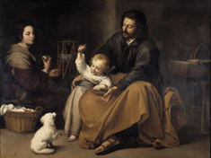 The Holy Family with a Bird by Bartolomé Esteban Murillo, 1650 © Prado Museum, Madrid