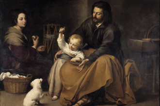 The Holy Family with a Bird by Bartolomé Esteban Murillo, 1650 © Prado Museum, Madrid