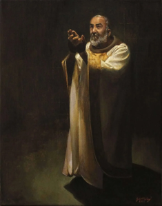 Saint Padre Pio, by John McCoy, 2017  © John McCoy Art, all rights reserved