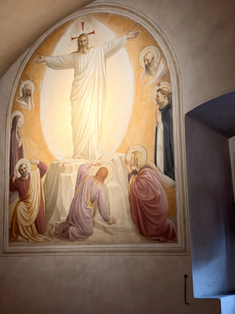 The Transfiguration (Cell 6), San Marco, Florence  fresco by Fra Angelico © Christian Art