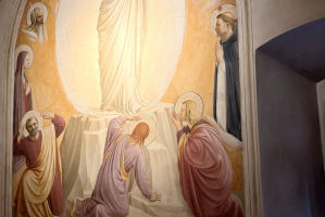 The Transfiguration (Cell 6), San Marco, Florence fresco by Fra Angelico © Christian Art