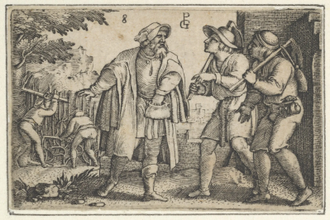 The Parable of the Father and His Two Sons in the Vineyard,  Engraving by Georg Pencz,  1534-35 © Metropolitan Museum of Art, New York