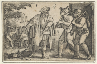 The Parable of the Father and His Two Sons in the Vineyard, Engraving by Georg Pencz, 1534-35 © Metropolitan Museum of Art, New York