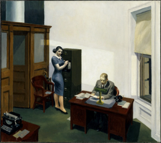Office at Night by Edward Hopper, 1940 © Walker Art Gallery, Gift of the TB Walker Foundation, Gilbert M Walker Fund, 1948, Minneapolis