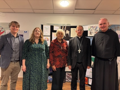 Archbishop John Sherrington with staff and trustees of the Medaille Trust