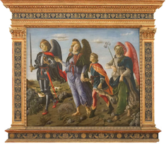 The Three Archangels with Tobias, by Francesco Botticini, 1470. Uffizi Museum, Florence