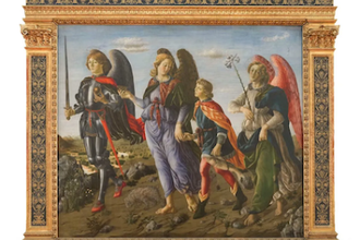 The Three Archangels with Tobias, by Francesco Botticini, 1470. Uffizi Museum, Florence
