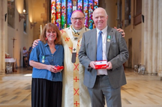Archbishop John with Margaret and Barry