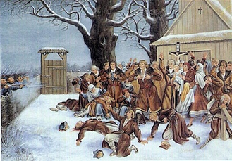 Martyrs of Pratulin by Walery Eljasz Radzikowski