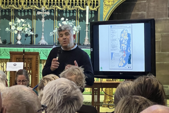 Daoud Nasser from Tent of Nations near Bethlehem spoke at Liverpool Cathedral