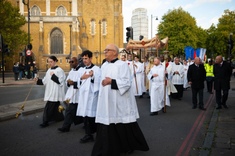 Eucharistic Procession leaves St George's