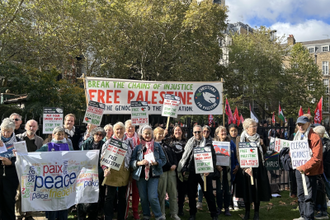 Christians For Palestine - prepare to join march