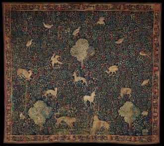 A Millefleurs Tapestry with Birds and Animals, Flemish, wool and silk weave, 1530-1545 © The Minneapolis Institute of Art, USA