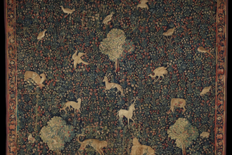 A Millefleurs Tapestry with Birds and Animals, Flemish, wool and silk weave, 1530-1545 © The Minneapolis Institute of Art, USA