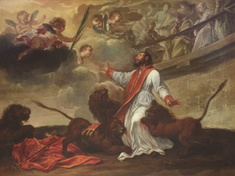 Martyrdom of St Ignatius of Antioch, by Pier Leone Ghezzi, 1750 © Galleria Nazionale d'Arte Antica, Palazzo Barberini and Palazzo Corsini Rome