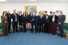 St Mary's students from Changemaker Project and staff with Dame Angela Eagle, MP