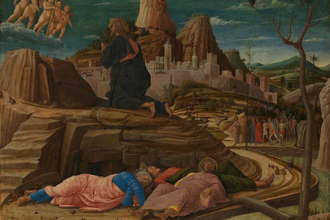 The Agony in the Garden,   by Andrea Mantegna, 1456 © National Gallery. London