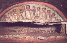 Christ and the Apostles, Catacombs of Domitilla, 4th century AD Rome